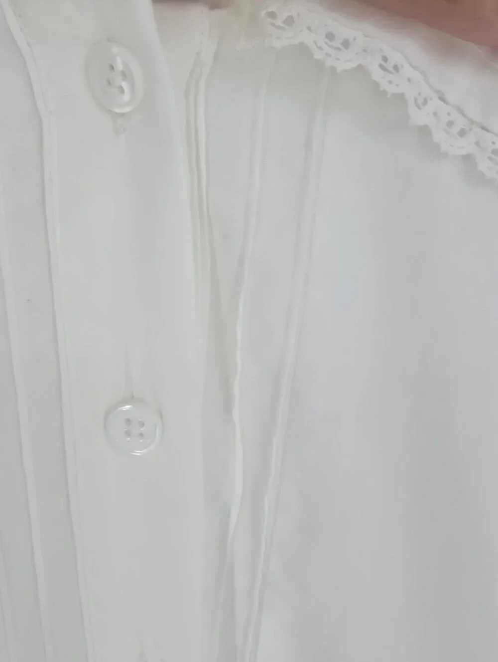Reformation White Sailor Organic Collar Button-Front Blouse Size 1X